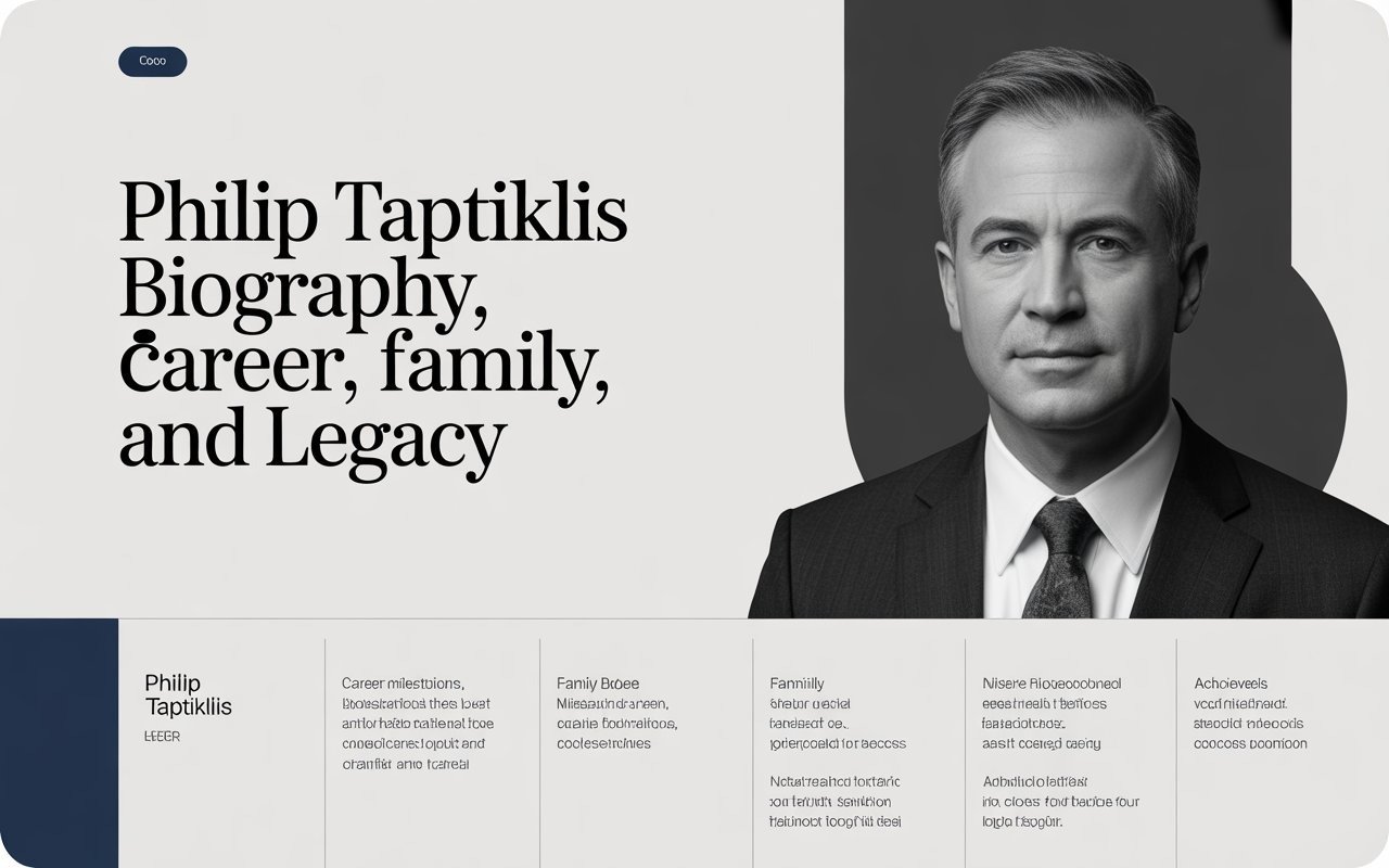 Philip Taptiklis: Biography Career Family and Legacy