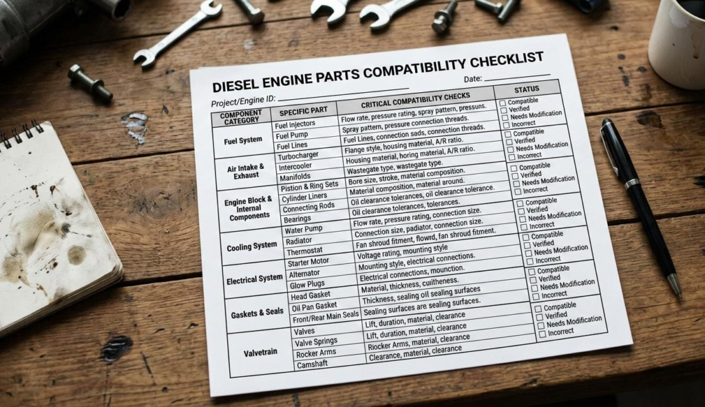 A Complete Checklist for Diesel Engine Parts Compatibility